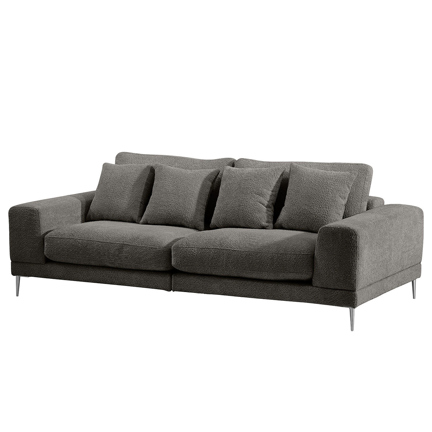 3-SITZER SOFA - Anthrazit, Textil (243/92/103cm) - home24