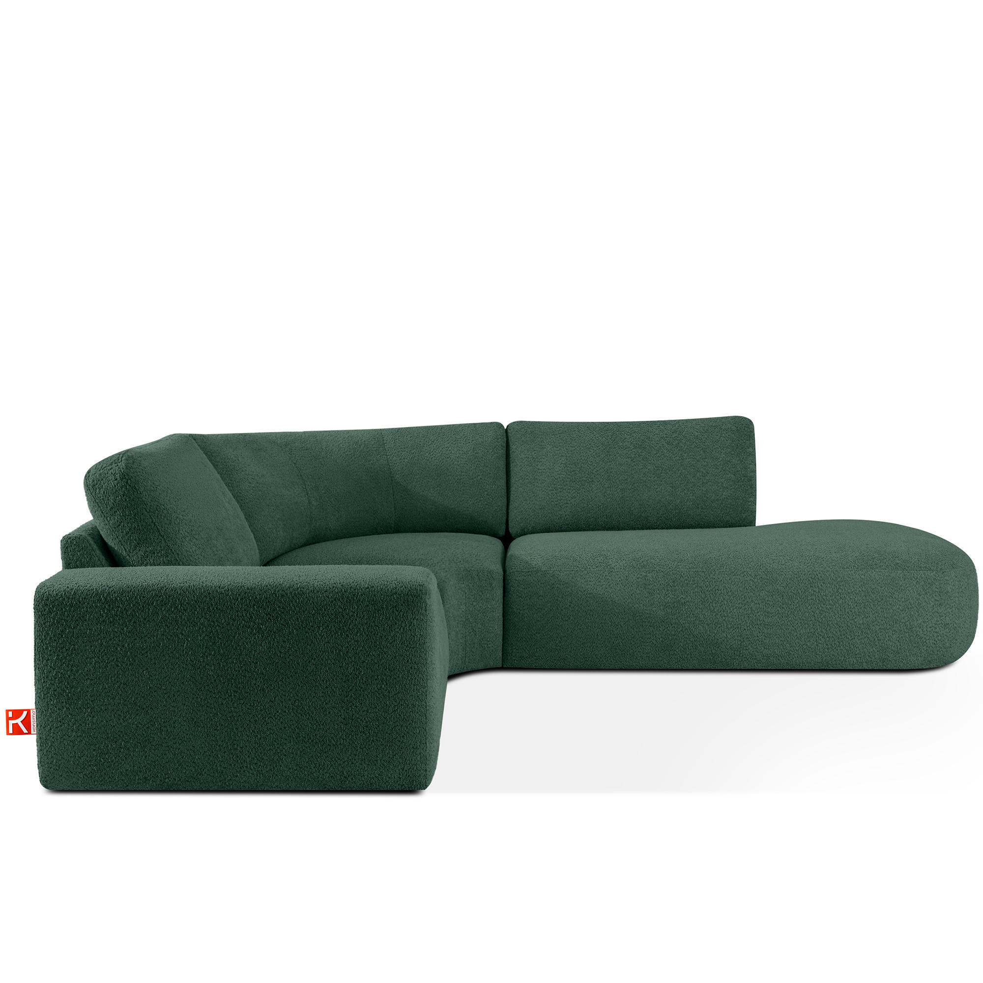 ECKSOFA RECHTS ZUCCO, Grün - Grün, Holz/Holzwerkstoff (224/293cm) - KONSIMO®