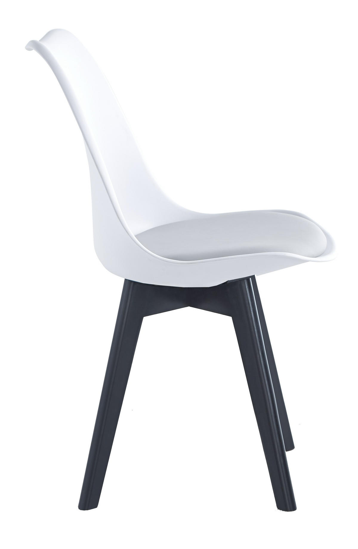 STUHL 4er-Set Polypropylen Weiß - Weiß, Kunststoff (49/84/53cm) - Nordlys