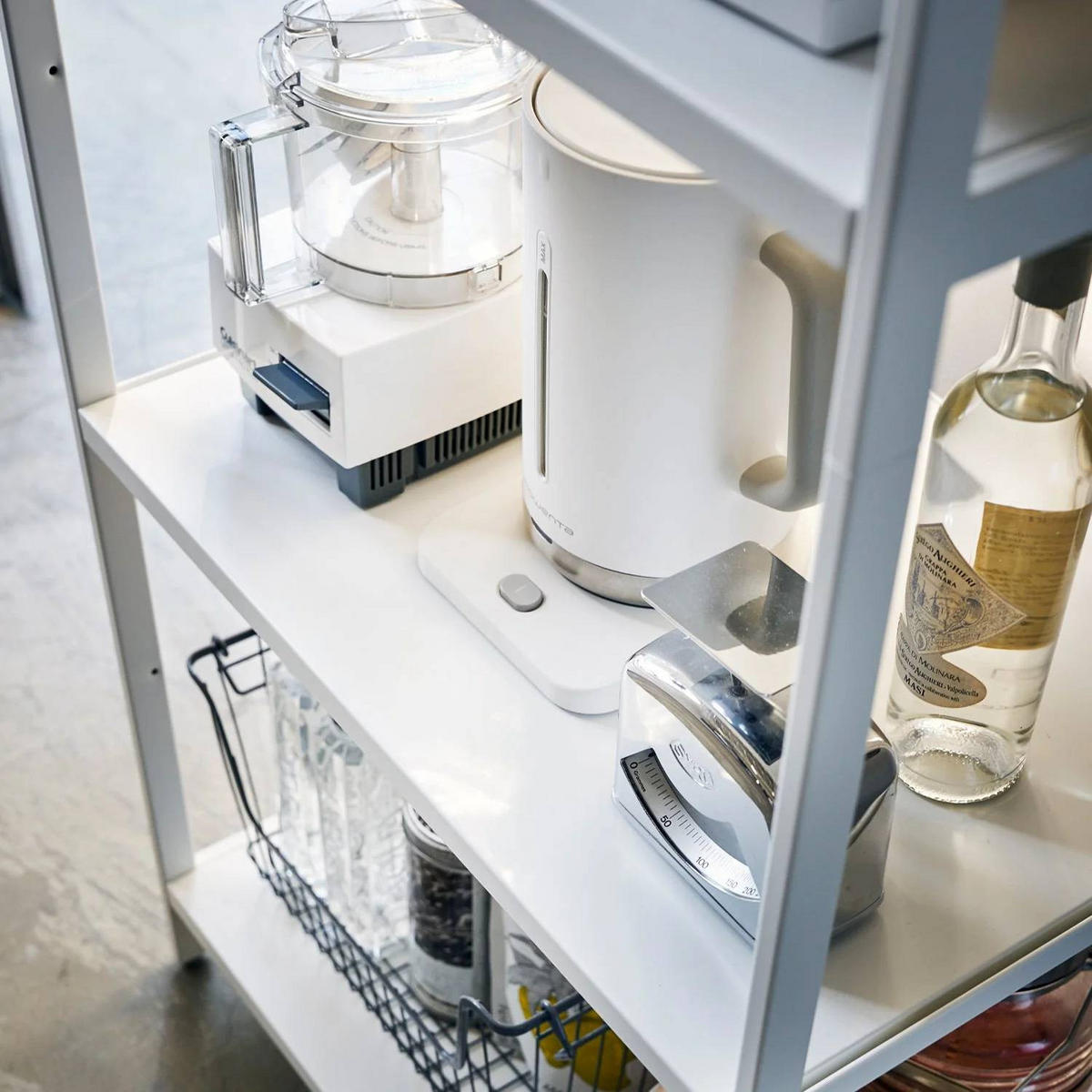 KÜCHENREGAL Tower 3599 Weiß - Weiß, Metall (60/170/46.5cm) - Yamazaki