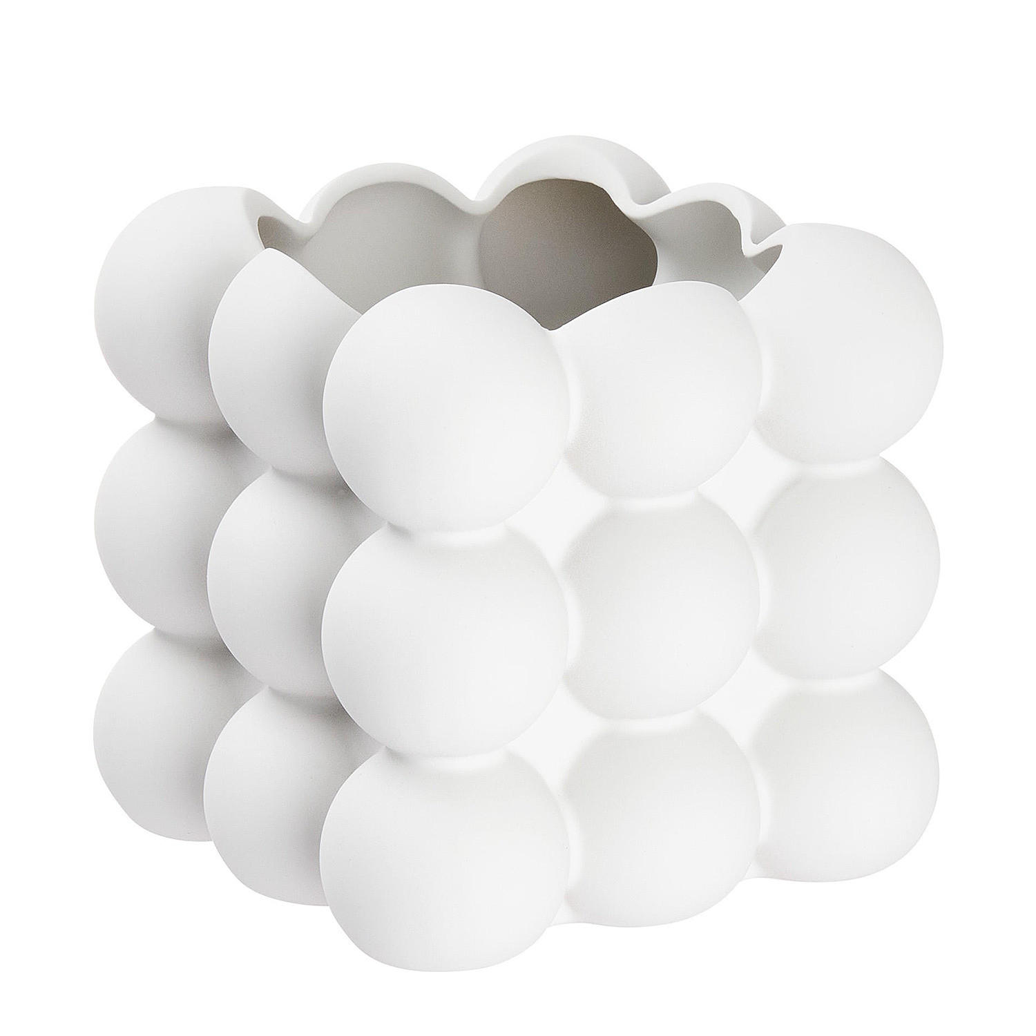 BLUMENTOPF Bubble - Weiß, Keramik (12cm) - Butlers