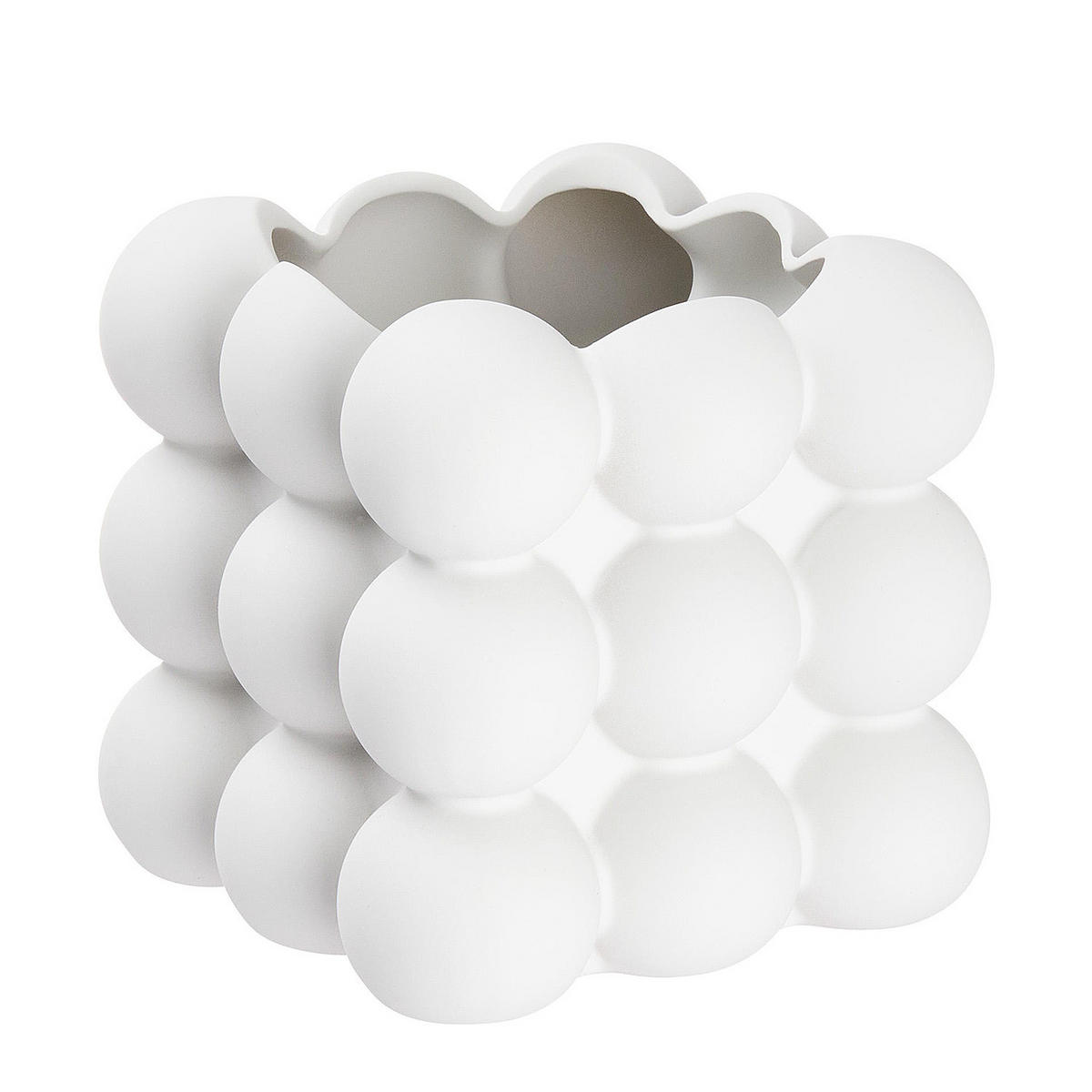 BLUMENTOPF Bubble - Weiß, Keramik (12cm) - Butlers