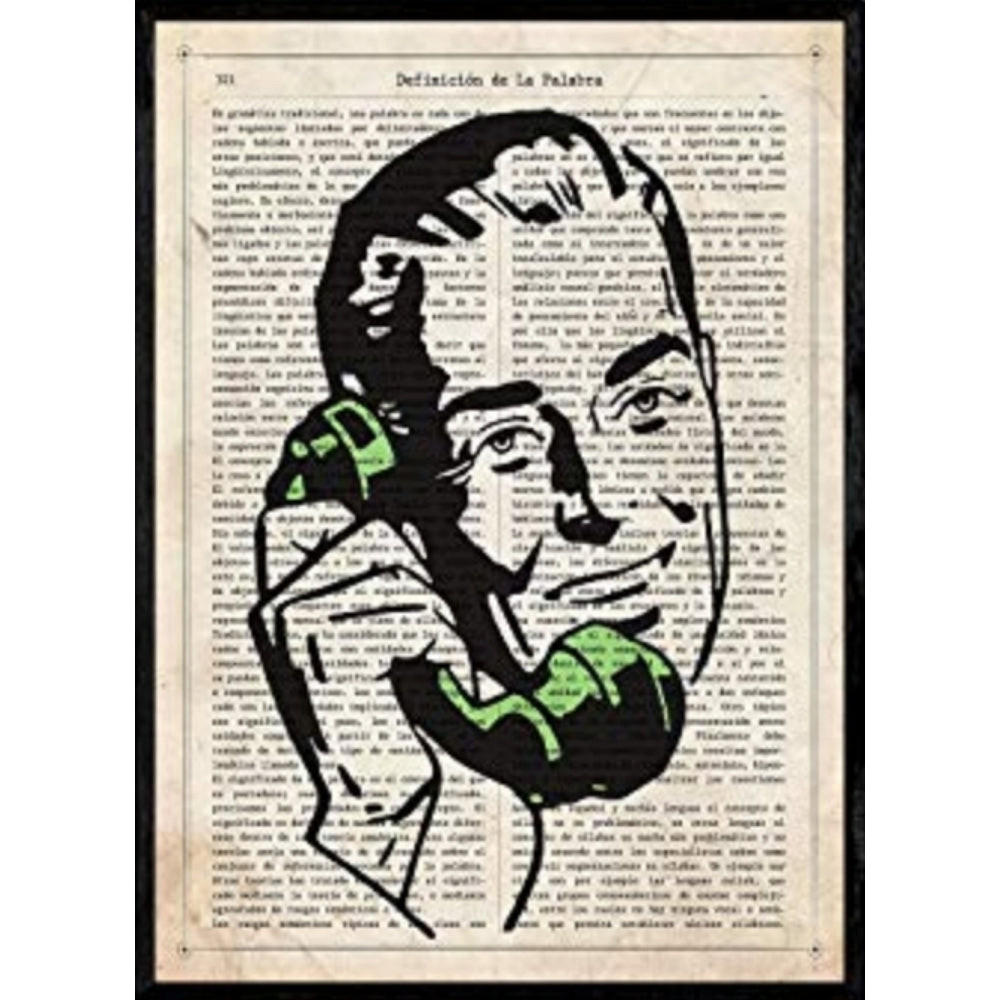 POSTER Mann Am Telefon A4 Rahmenlos - Klar, Papier (29.7/5/21cm) - Nacnic