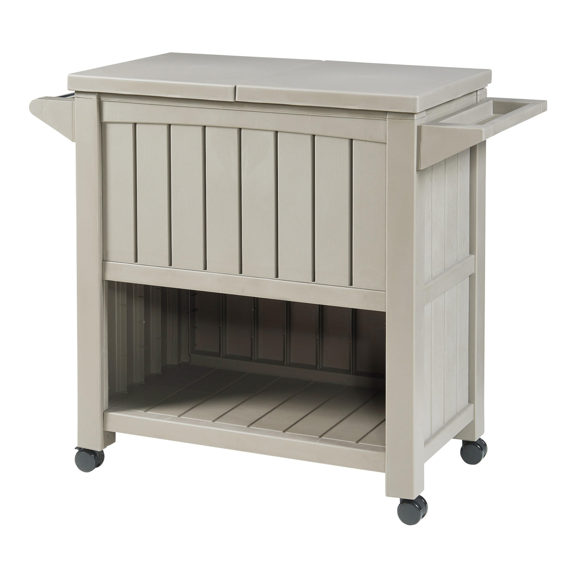 OUTDOOR-SERVIERWAGEN Arsita - Beige, Kunststoff (102/87/47cm) - casa.pro