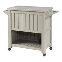 OUTDOOR-SERVIERWAGEN Arsita - Beige, Kunststoff (102/87/47cm) - casa.pro