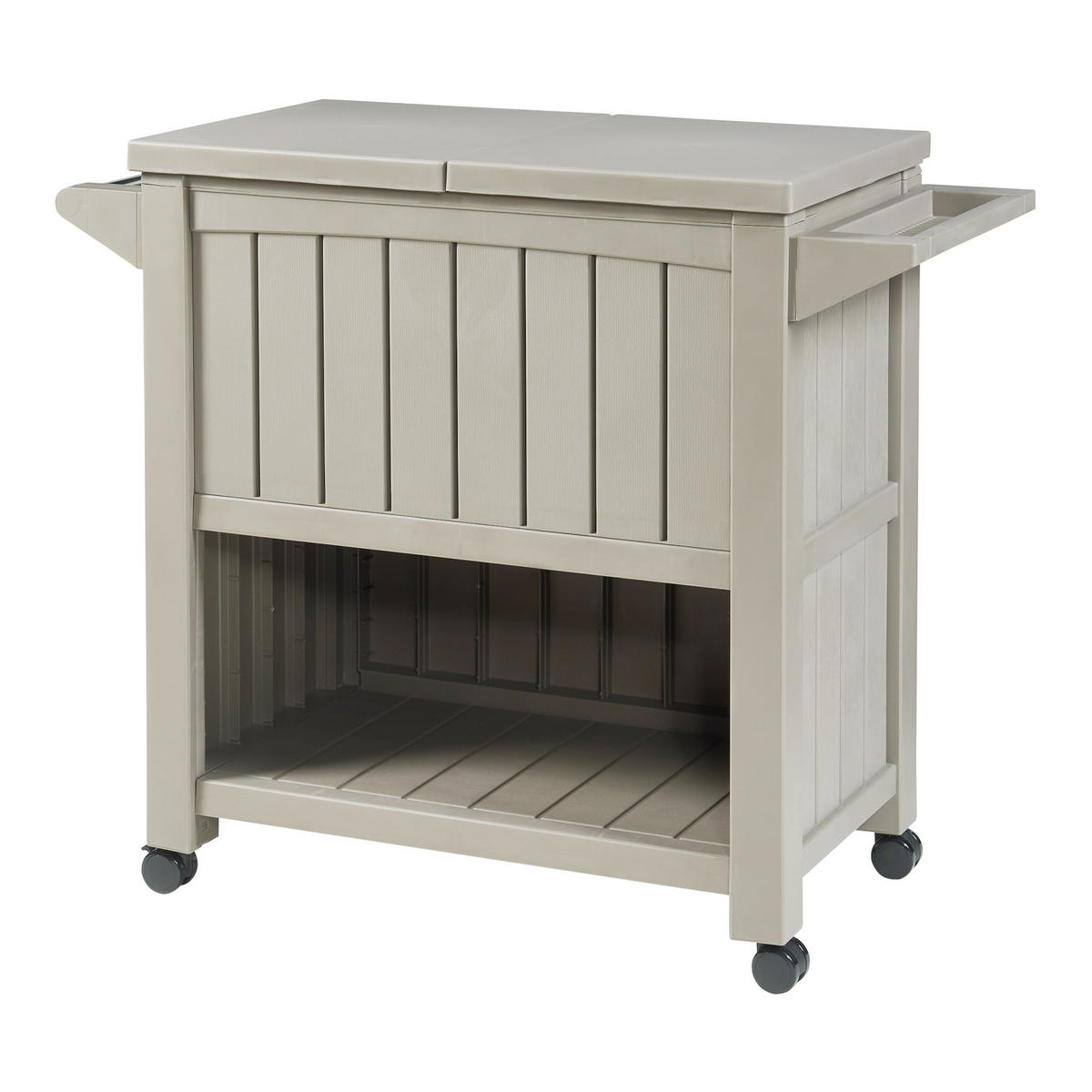 OUTDOOR-SERVIERWAGEN Arsita - Beige, Kunststoff (102/87/47cm) - casa.pro