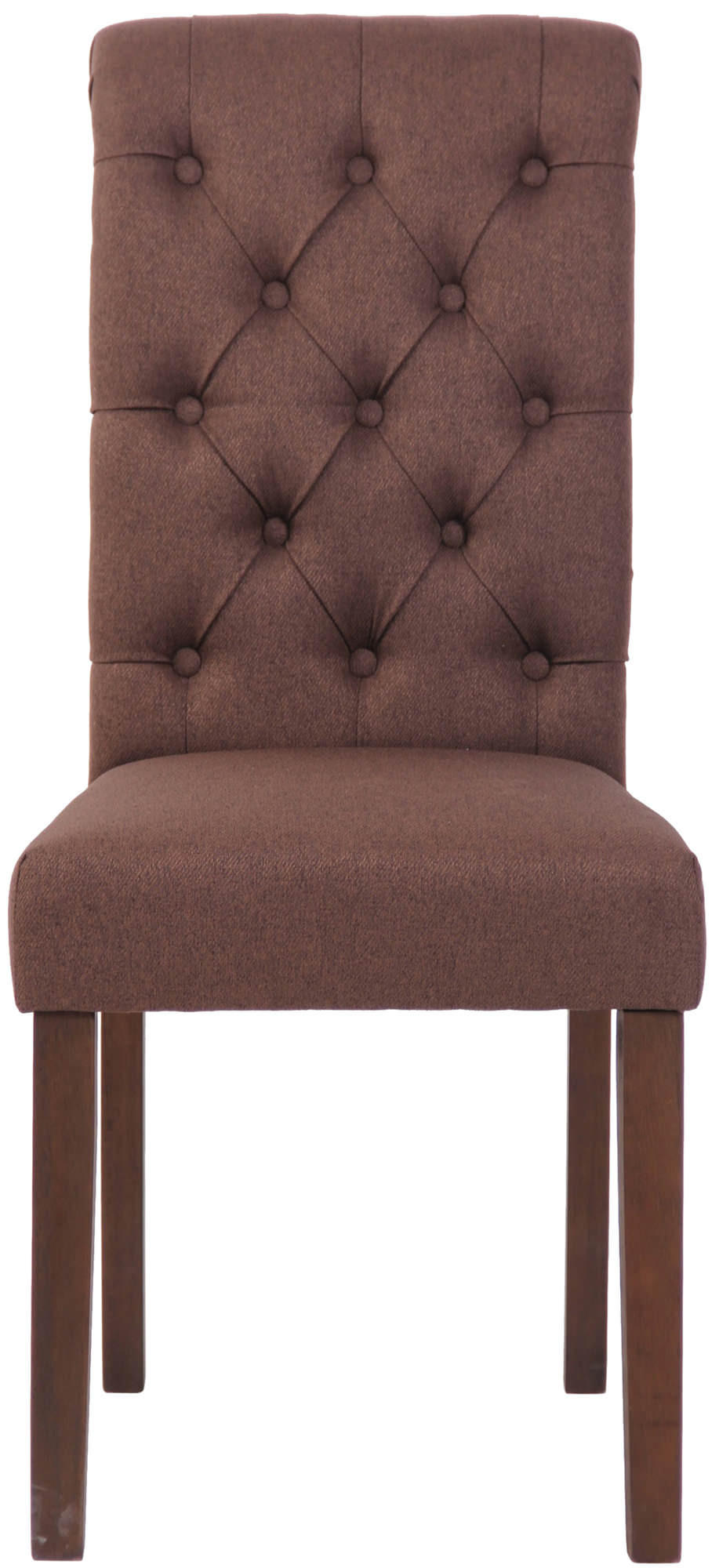 ESSZIMMERSTUHL Lisbon Stoff, Gestell Kautschukholz Braun Braun - Braun, Holz/Textil (45/98/63cm) - TPFLiving