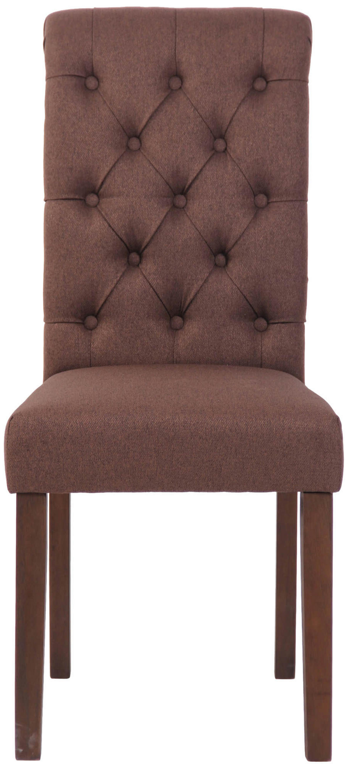 ESSZIMMERSTUHL Lisbon Stoff, Gestell Kautschukholz Braun Braun - Braun, Holz/Textil (45/98/63cm) - TPFLiving