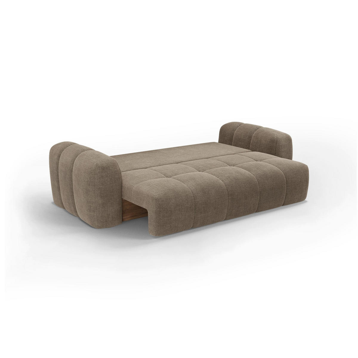 SCHLAFSOFA mit Stauraum SKY Köpergewebe Taupe 260cm - Taupe, Textil (260/75/100cm) - Premium Interiors