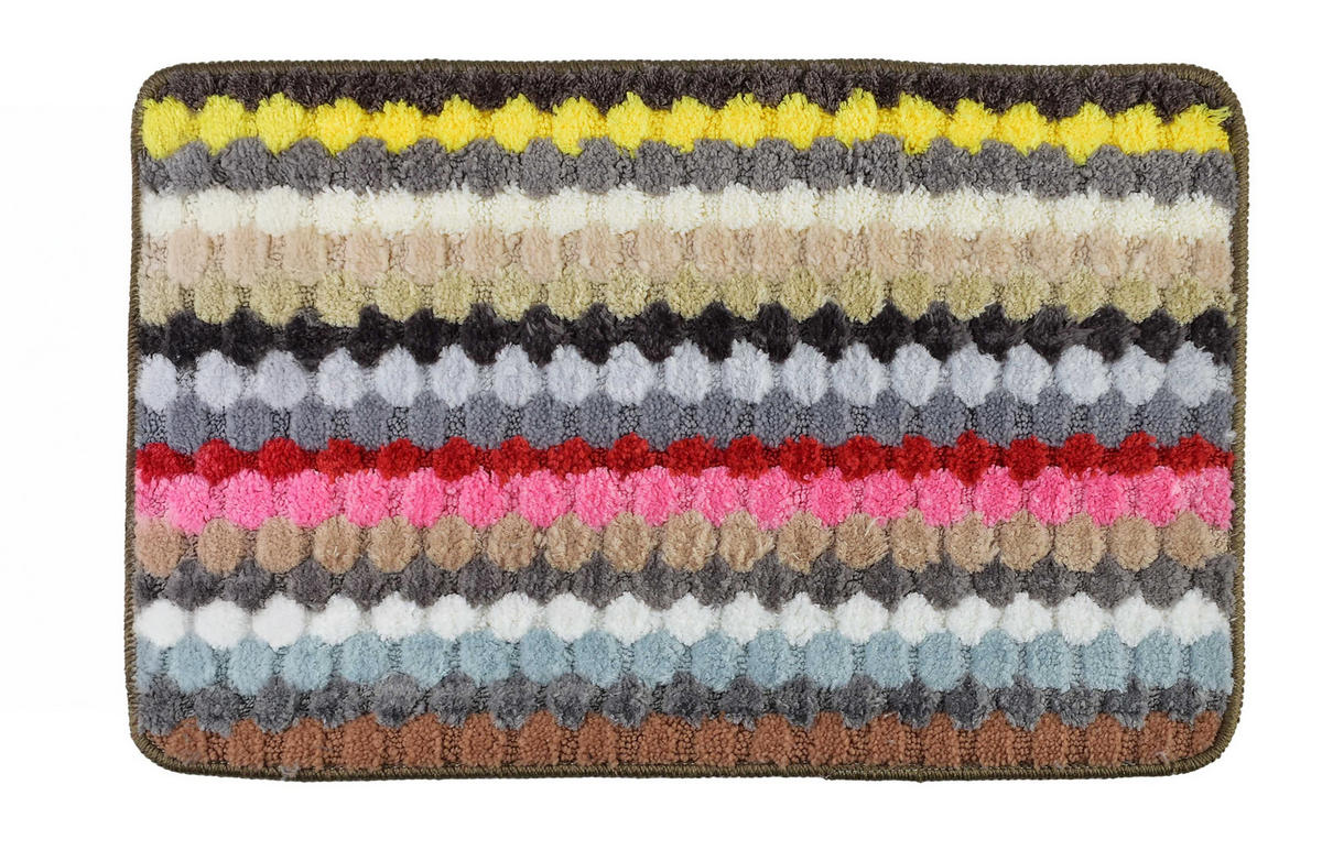 BADTEPPICH Zac Graphite 60/40/2 cm Textilien - Graphitfarben, Textil (40/60cm) - Mondex