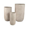 TOPF Suguna Beige 44/44/78cm 3er-Set - Beige, Kunststoff (78cm) - PTMD Collection