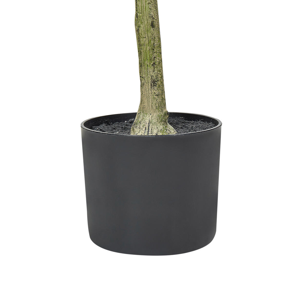 KUNSTPFLANZE im Blumentopf 153 cm Grün/Schwarz Olive Tree - Schwarz/Grün, Kunststoff (153cm) - Beliani