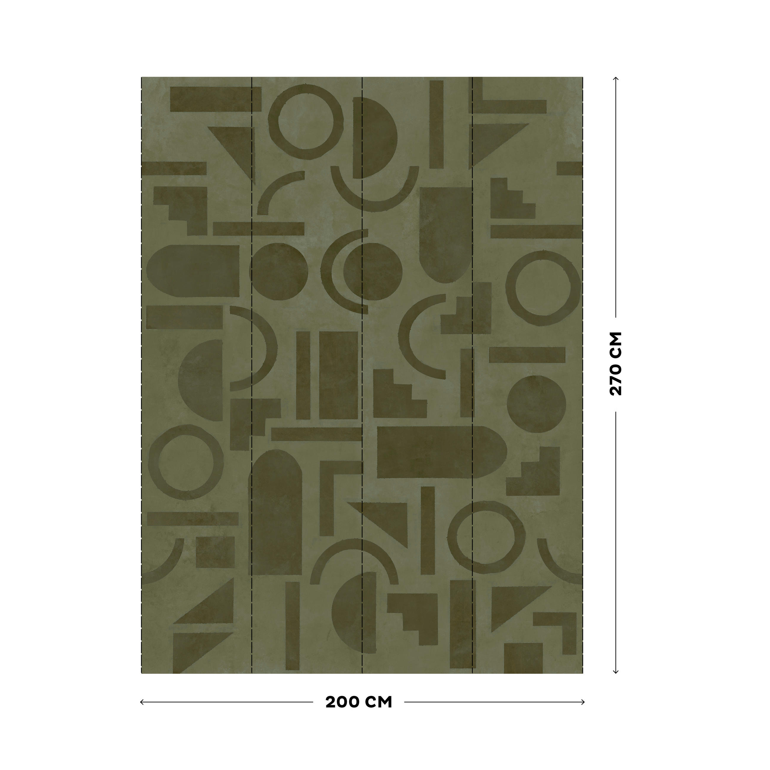 FOTOTAPETE - Geo Grün - Grün, Papier/Kunststoff (200/270cm) - LOOKS by W.Joop