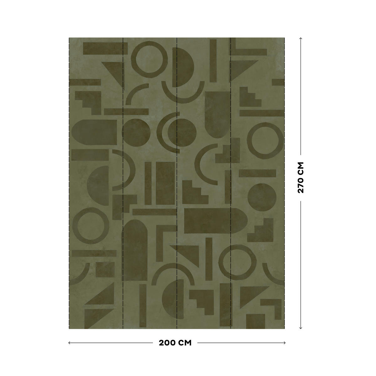 FOTOTAPETE - Geo Grün - Grün, Papier/Kunststoff (200/270cm) - LOOKS by W.Joop