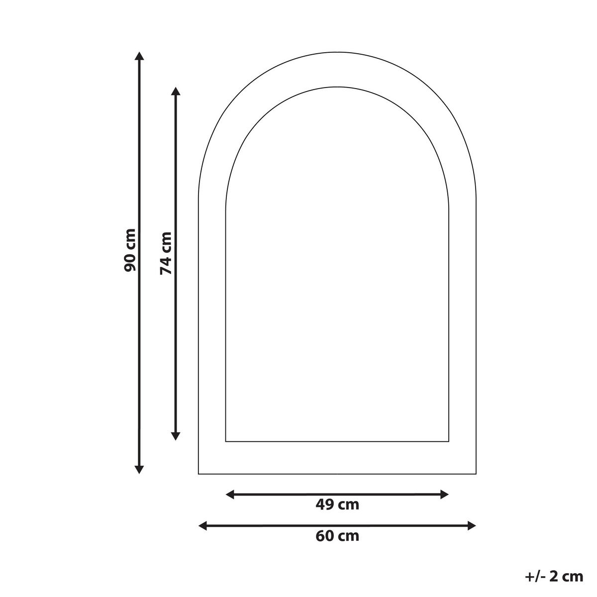 WANDSPIEGEL Samtstoff olivgrün oval 60/90 cm Huriel - Grün, Textil (60/90/3cm) - Beliani