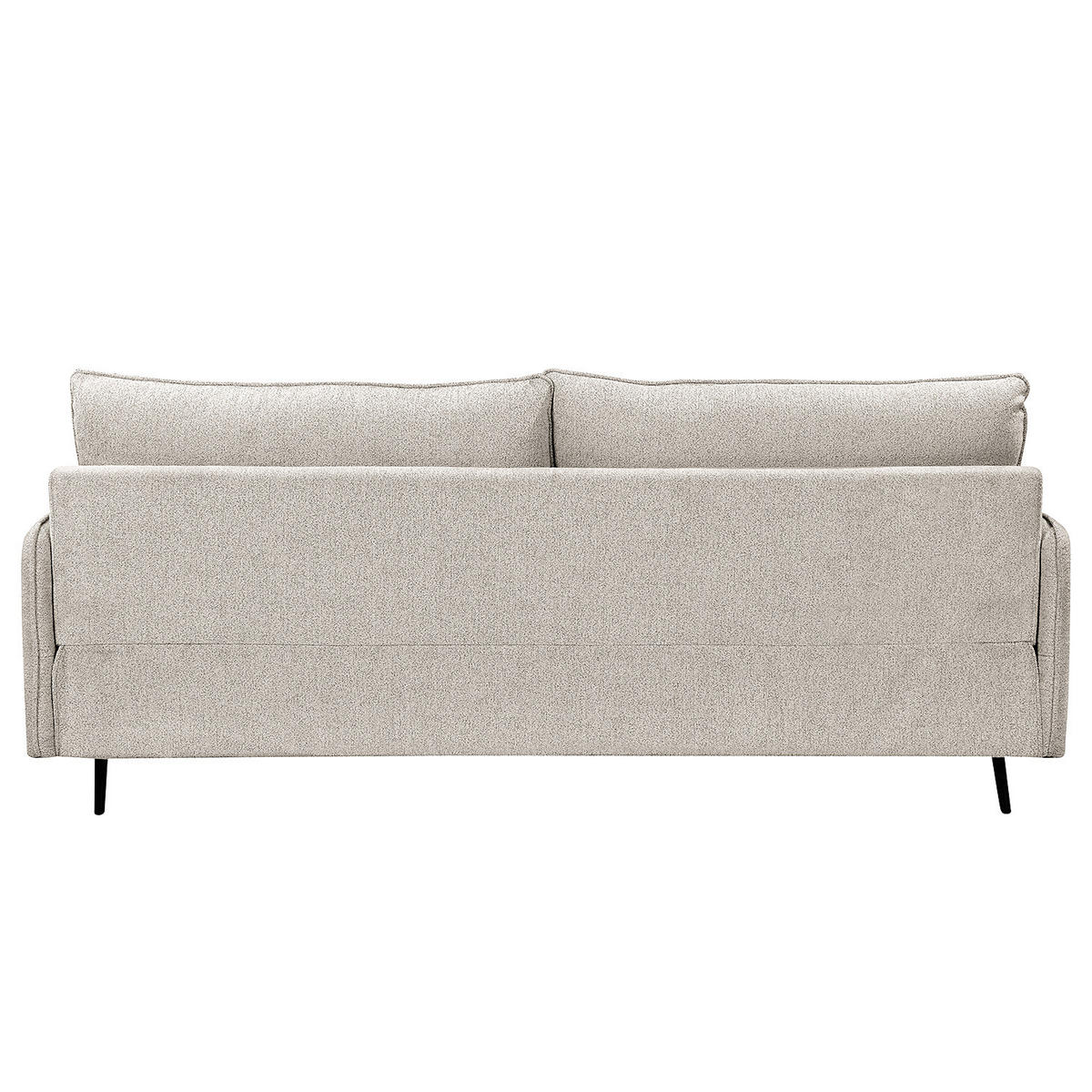 3-SITZER SOFA - Webstoff - Taupe/Schwarz, Textil (193/87/83cm) - home24