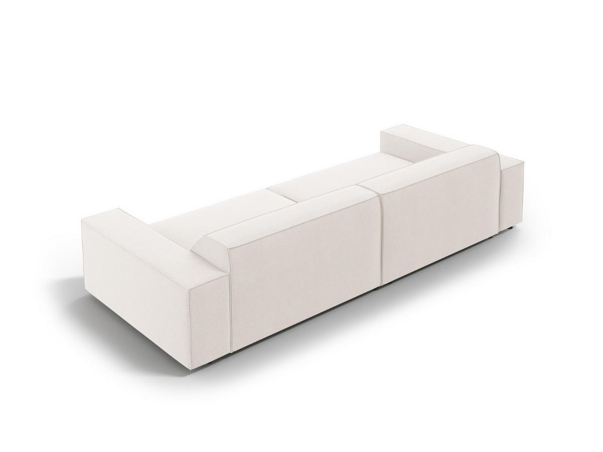 SOFA Jodie aus strukturiertem Stoff leichtes beige 4 Sitzplätze - Beige, Textil (102/70/244cm) - Micadoni
