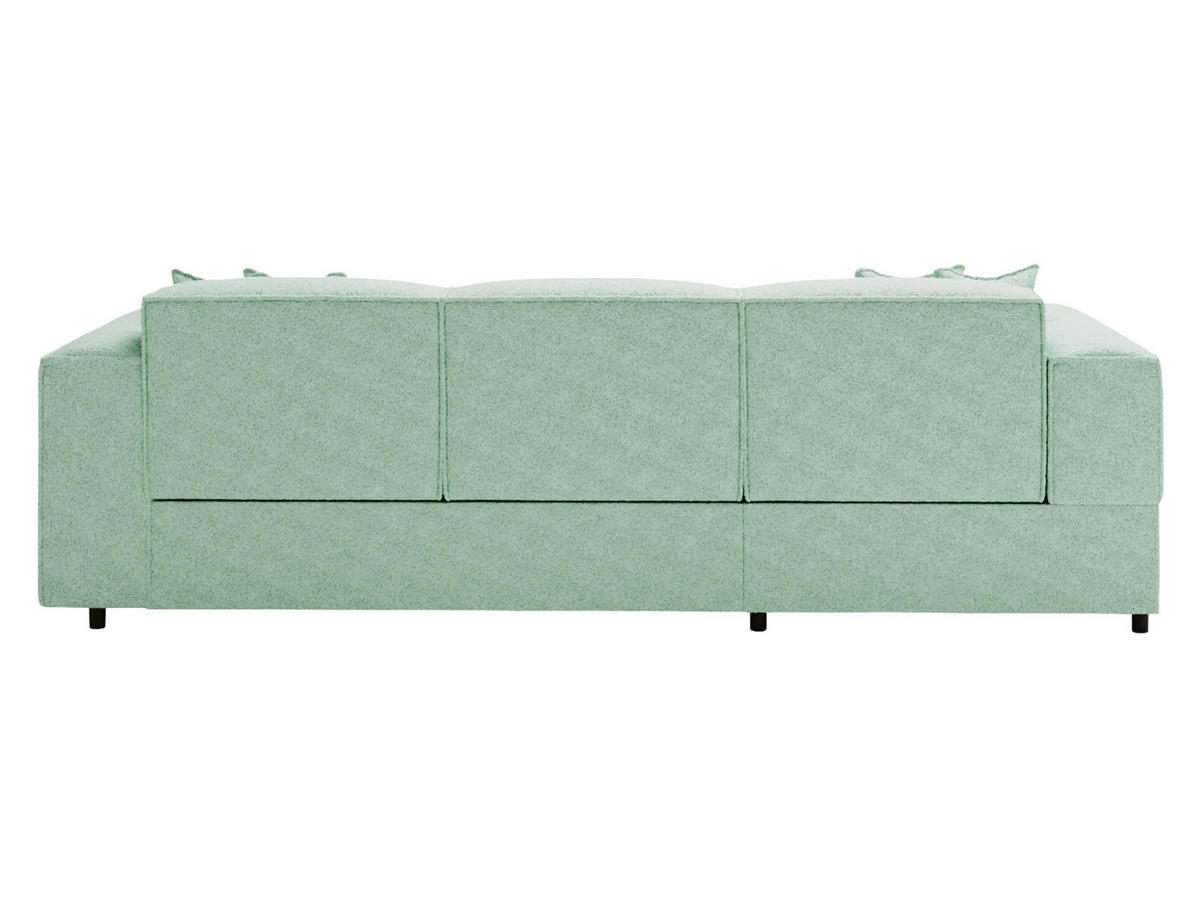 ECKSOFA Santos L, Seite: Links - Schwarz/Mintgrün, Holzwerkstoff/Kunststoff (253/166cm) - MIRJAN24