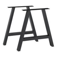 TISCHGESTELL-SET 2 TLG. Eschau - Schwarz, Metall (70/72/10cm) - [en.casa]