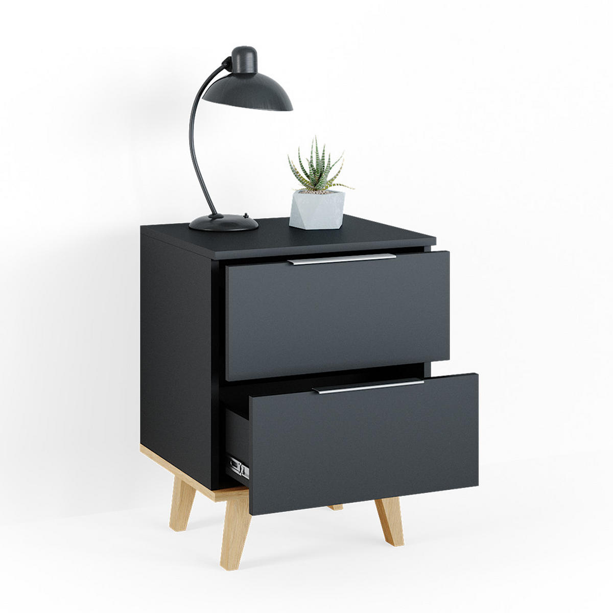 KOMMODE Nautica Anthrazit 45.9 x 60.6 cm - Anthrazit, Holzwerkstoff (46/61/40cm) - Vicco