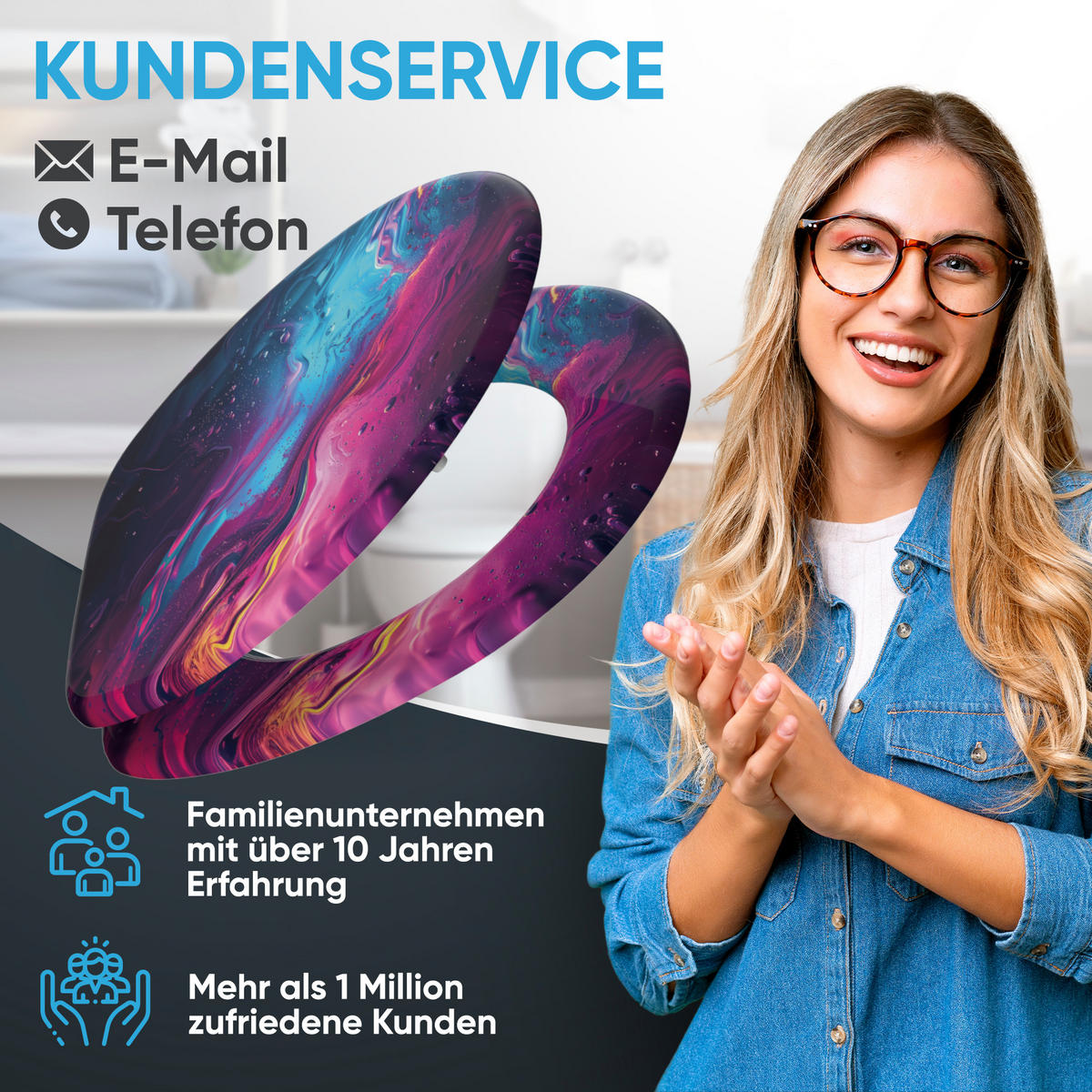 WC Sitz mit Absenkautomatik Lumen - Lila, Holzwerkstoff (38/6/47cm) - Sanilo