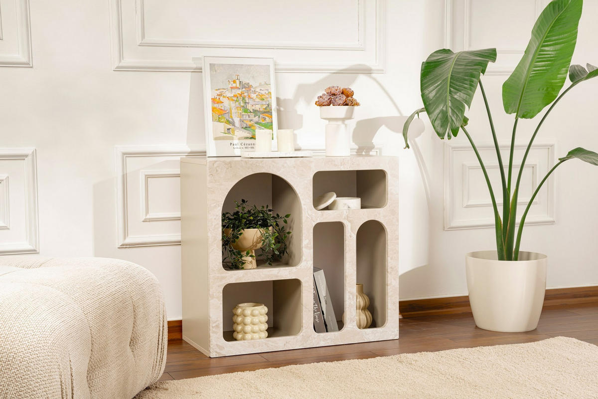 BUFFETSCHRANK lessa beige - Beige, Holz (37/74/80cm) - Habitat Garten
