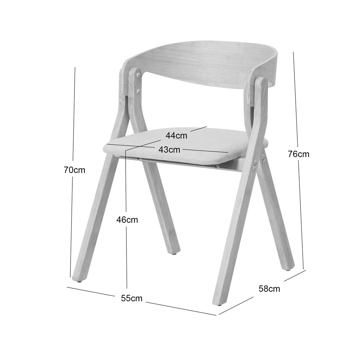 STUHL 2er-Set Holz Braun - Braun, Holz (55/76/58cm) - Nordlys