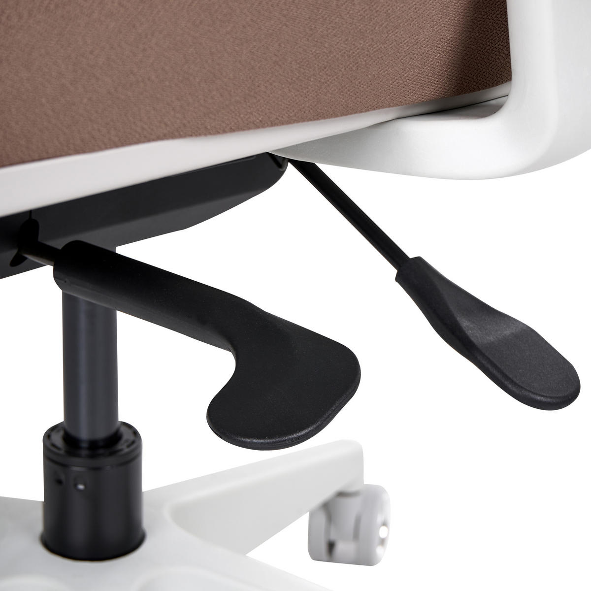 BÜROSTUHL Stoff Braun Kamilon - Schwarz/Braun, Textil (60/108/65cm) - Beliani