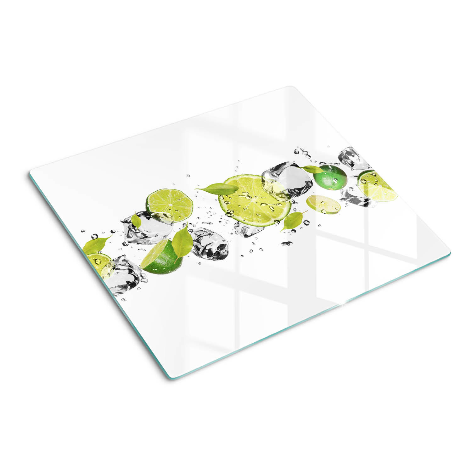 GLASPLATTE 60x52 cm Kalk und Wasser - Grün, Glas (60/0.4/52cm) - TULUP