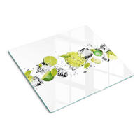 GLASPLATTE 60x52 cm Kalk und Wasser - Grün, Glas (60/0.4/52cm) - TULUP