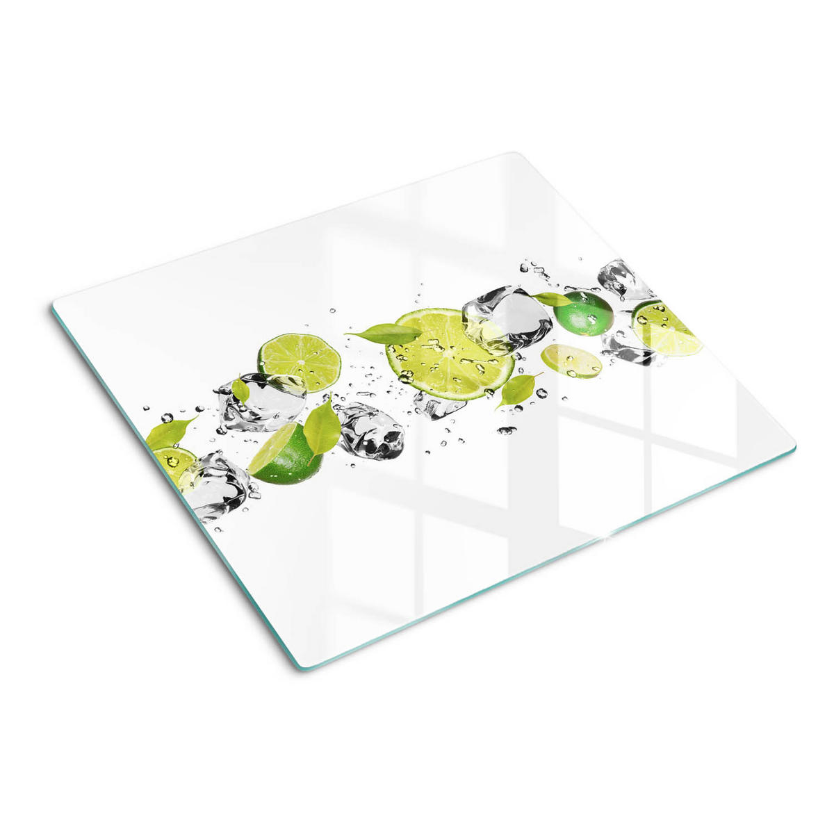 GLASPLATTE 60x52 cm Kalk und Wasser - Grün, Glas (60/0.4/52cm) - TULUP