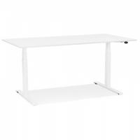 SCHREIBTISCH Weiß 140x70x127 cm - Weiß, Holz/Metall (140/70/127cm) - AlterEgo
