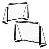 2xFUßBALLTOR - Multicolor, Textil/Metall (150/75cm) - Relaxdays