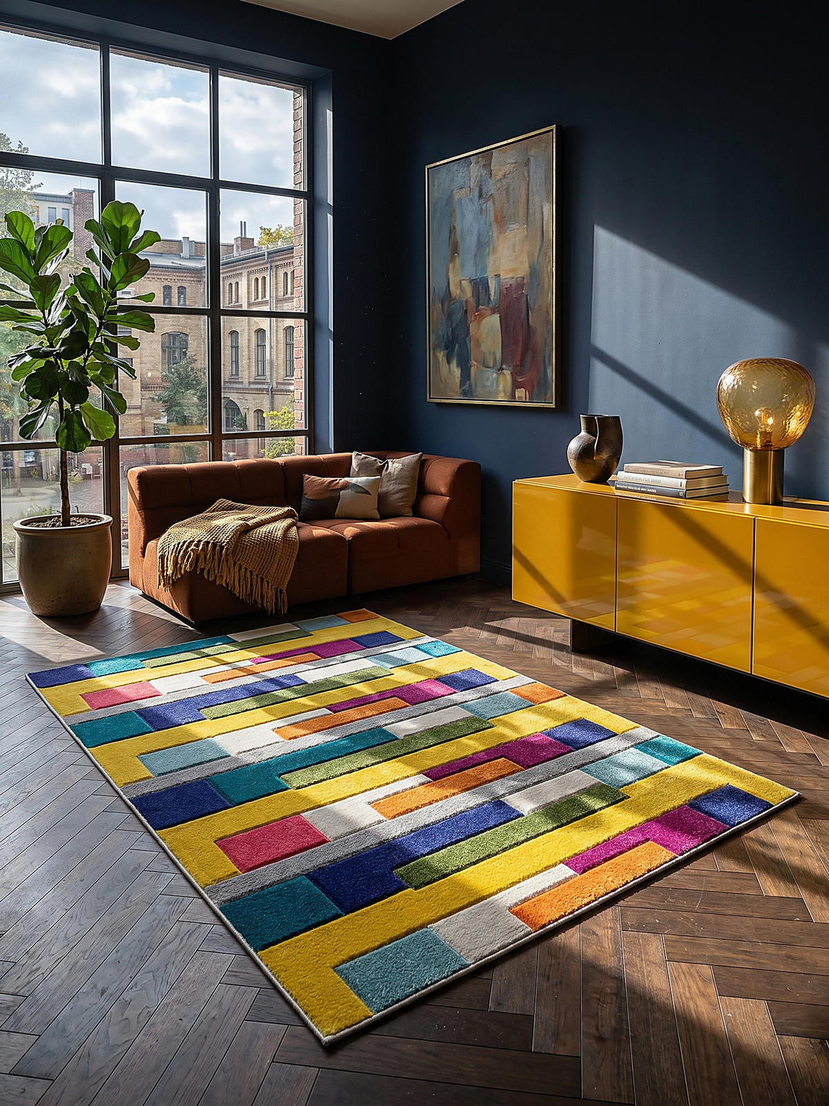TEPPICH MOSS, geometrisch-abstrakt, Bunt, 200 x 290 cm - Multicolor, Textil (290/200cm) - KADIMA DESIGN