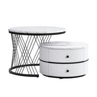 COUCHTISCH Weiß 2er-Set - Weiß, Holzwerkstoff (60/60/46cm) - PANGIVO