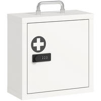 MEDIZINSCHRANK Edelstahl Weiß - Chromfarben/Weiß, Metall (14/30/30cm) - HOMCOM