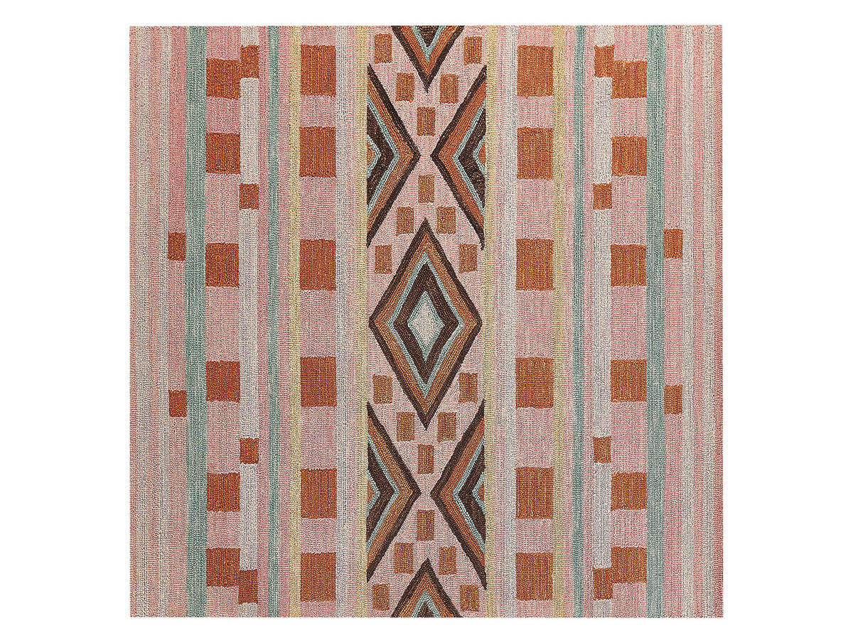 TEPPICH geflochten Yomra 200/200 cm - Multicolor, Textil (200/200cm) - Beliani