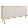 SIDEBOARD VENEZIA 160/85/39cm 3 Türen Beige - Beige, Holzwerkstoff (160/85/39cm) - MASSENO