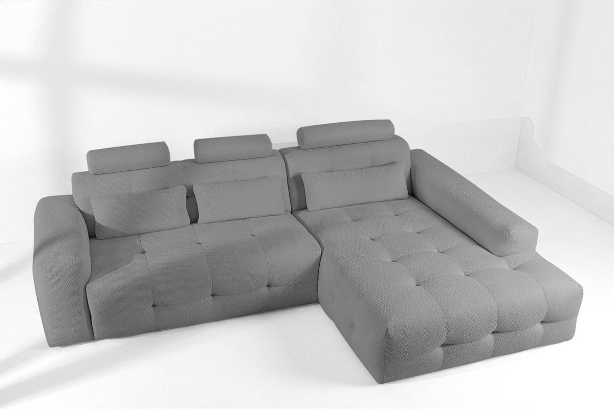 ECKSOFA RECHTS ALIGRA, Grau - Grau, Holz/Holzwerkstoff (290/191cm) - KONSIMO®