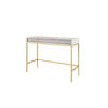 SCHMINKTISCH ZOVA Grau 104x77x50 cm Little table, Freistehend - Goldfarben/Grau, Holzwerkstoff/Metall (50/104/77cm) - DomoHome