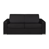 SCHLAFSOFA - 3 Personen - Leder - Schwarz - - Schwarz, Leder (194/99/223cm) - Vente-Unique