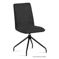 ESSZIMMERSTUHL drehbar (6er-Set) Divona 47x92x60 Schwarz/Anthrazit - Anthrazit/Schwarz, Kunststoff (60/92/47cm) - 58aufmkessel