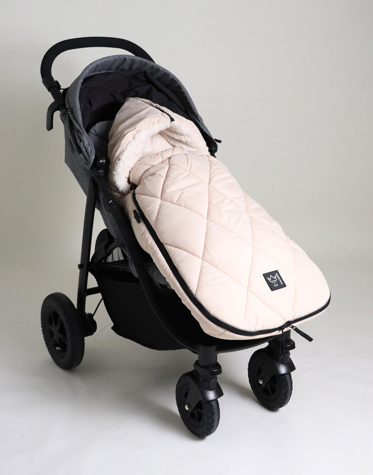 KINDERWAGEN-FUSSSACK XL TOO, sand/creme - Beige, Textil (46/10/105cm) - Kaiserbaby