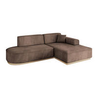 ECKSOFA Ottomane Rechts IREA-L1 - 232x165x80 cm Braun - Braun, Holzwerkstoff/Textil (232/165cm) - ALTDECOR