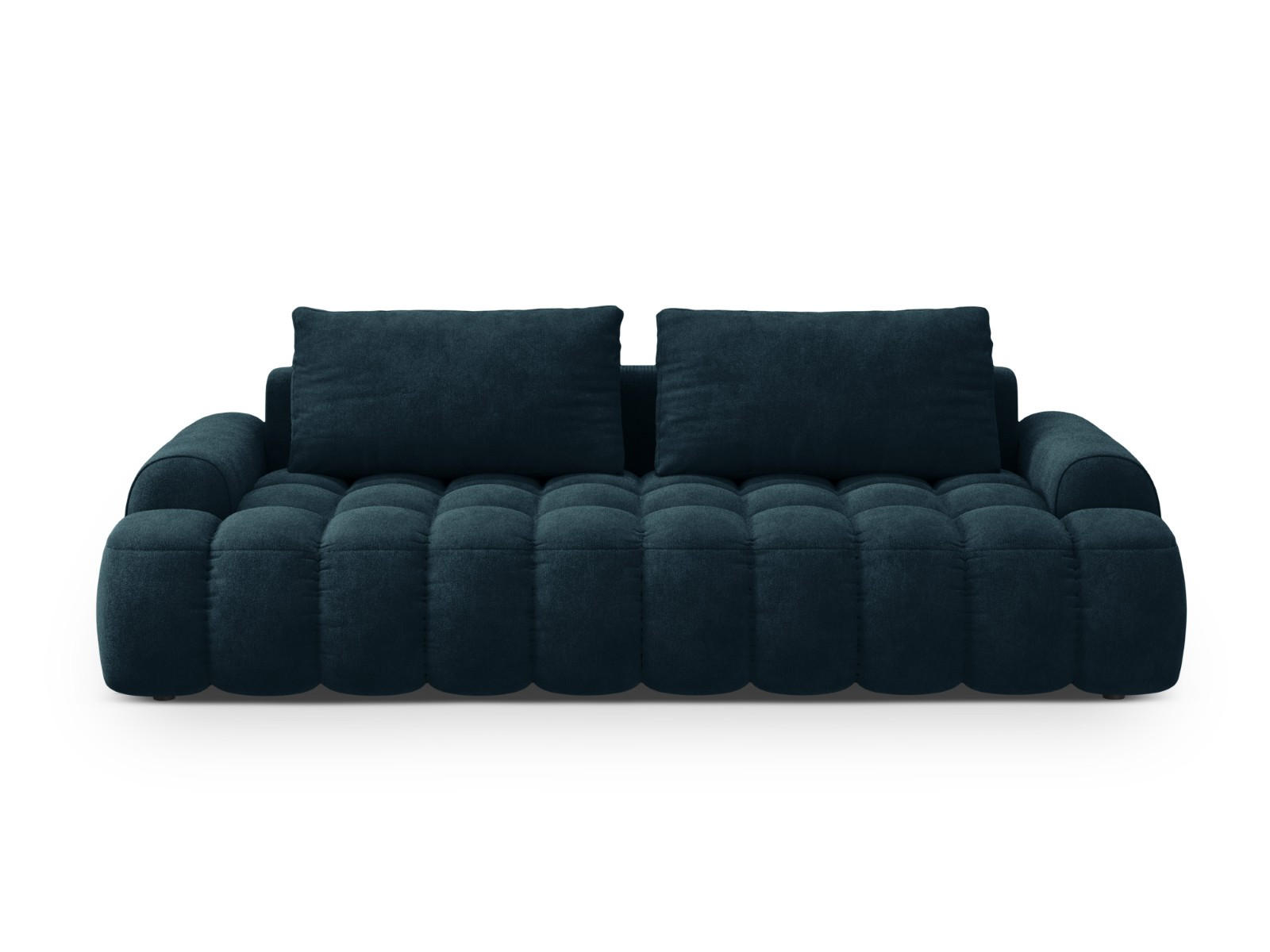 AUSKLAPPBARES-SOFA mit Bettkasten Linz aus Samt petrol 4 Sitzplätze - Petrol, Textil (100/84/250cm) - Cosmopolitan Design