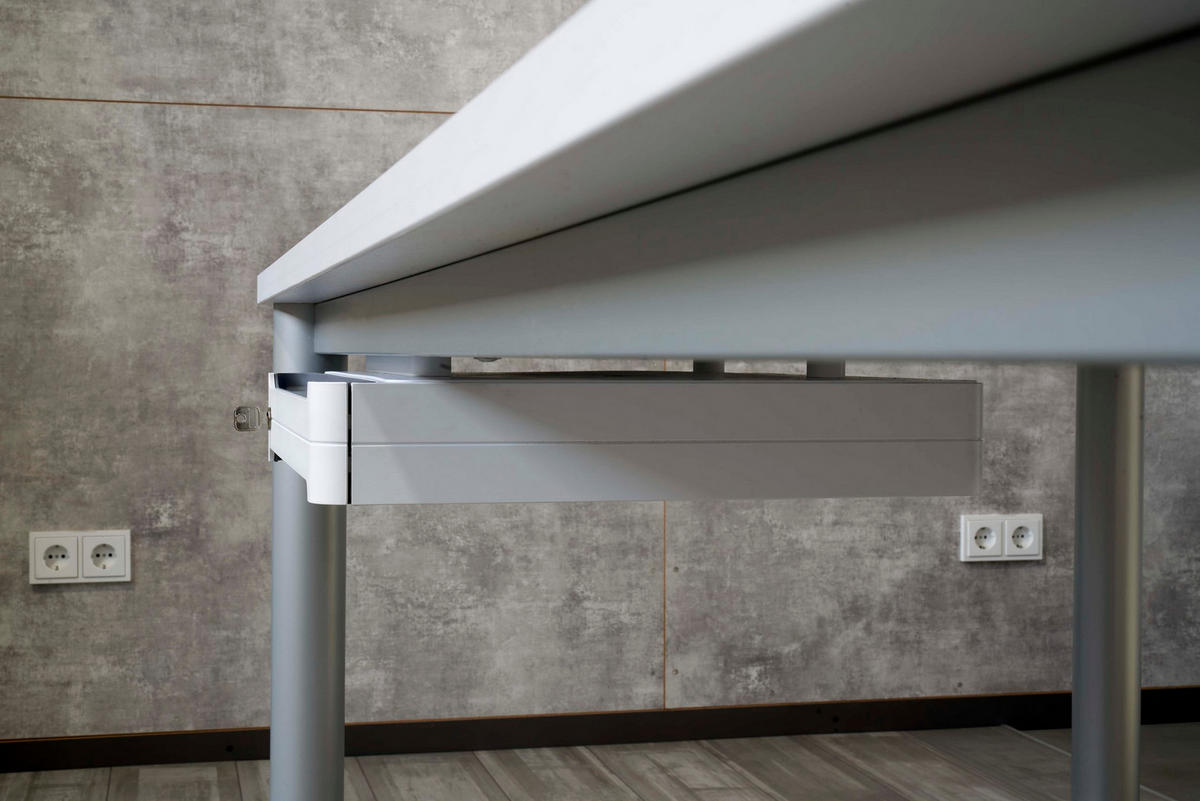 DESIGN Schublade mit Distanzhalter 41/43/7 cm in weiß - Weiß, Kunststoff (41/43/7cm) - bümö