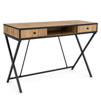 SCHREIBTISCH CROSSLINE 120 cm Eiche Craft - Eichefarben/Schwarz, Holzwerkstoff (50/120/80.5cm) - Akord