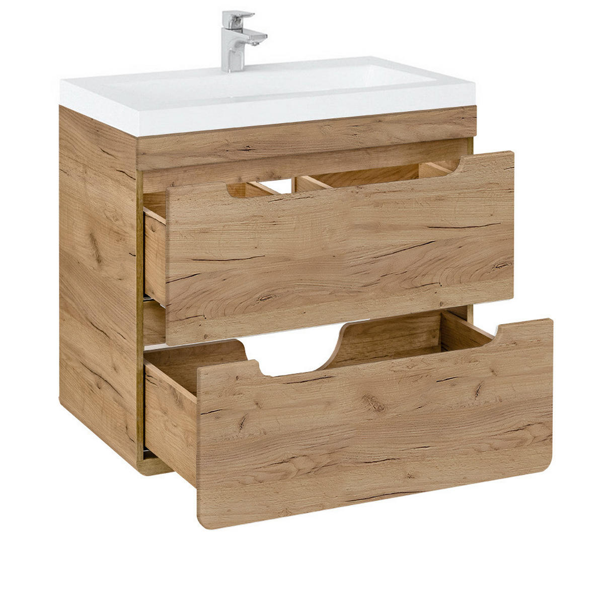 WASCHTISCH Luton-56 - Braun, Holzwerkstoff (61/63/46cm) - Lomado