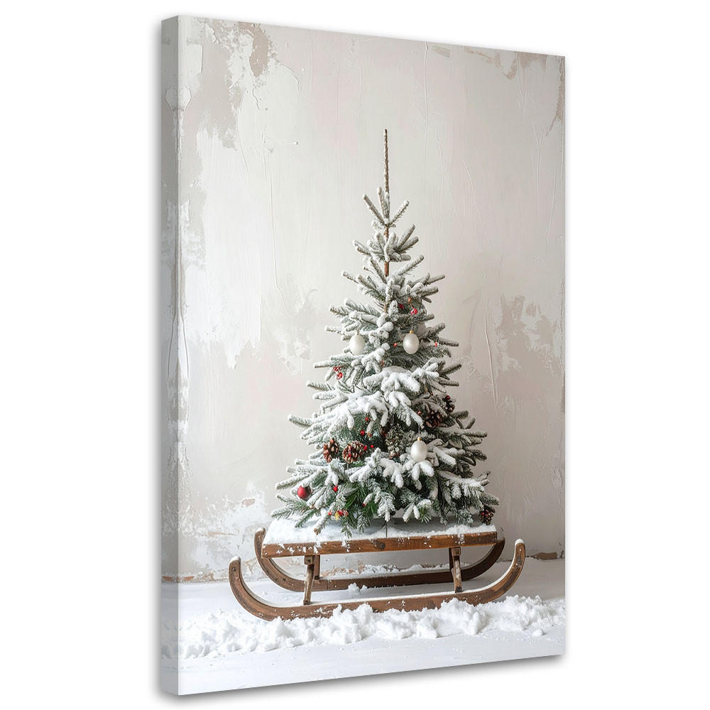 LEINWANDBILD Weihnachten 70x100cm - Grau, Textil (70/100cm) - Feeby