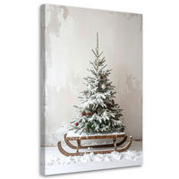 LEINWANDBILD Weihnachten 70x100cm - Grau, Textil (70/100cm) - Feeby